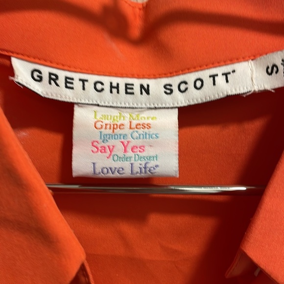 Orange Gretchen Scott fitted blouse - Picture 3 of 4